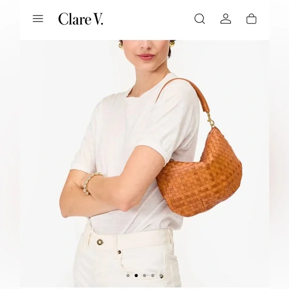 Clare V Natural Woven Shoulder Bag - Picture 2 of 7